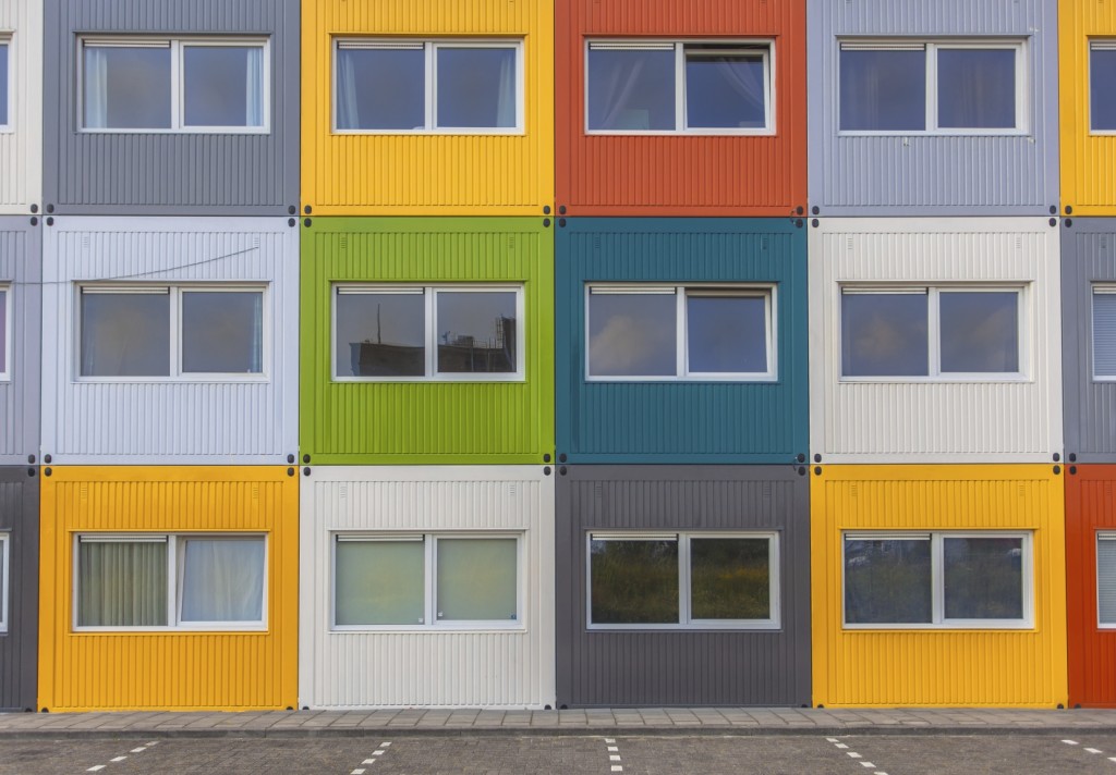 House Block Apartments in Varied Colors in Amsterdam, The Netherlands