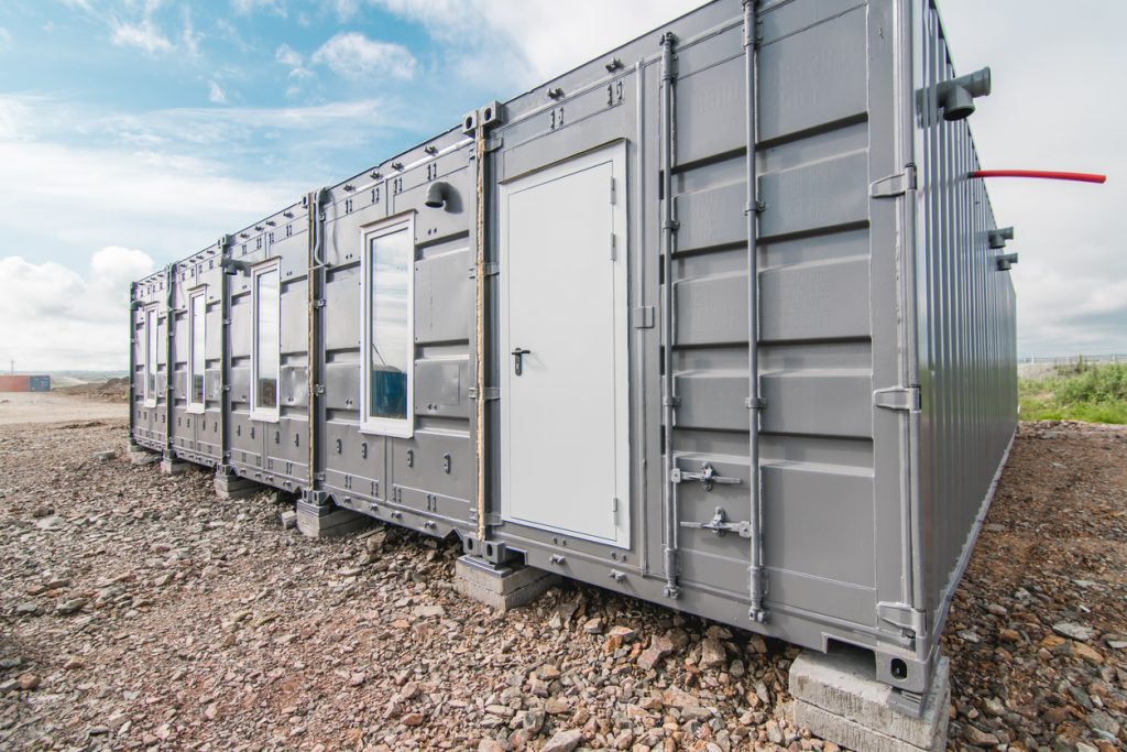 Safe and secure steel container with windows and doors