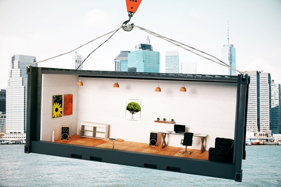 Shipping container turned into hotel concept